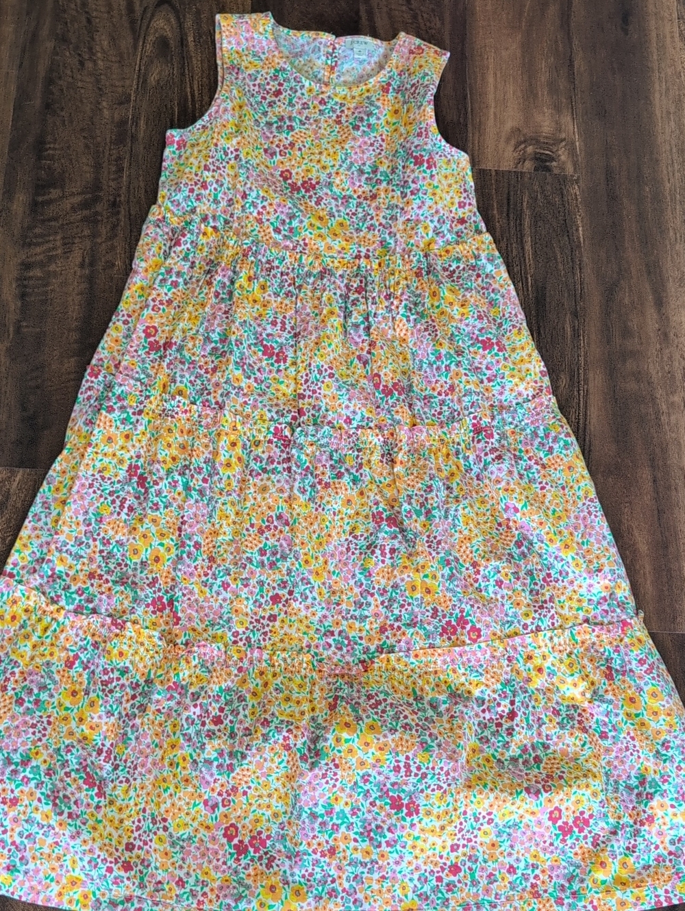 J. Crew  Floral Tiered Sundress in Yellow, Pink & Green